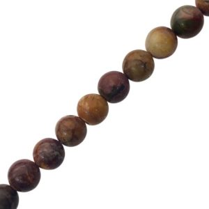 Picasso Jasper ball bead 8mm - Qty: 46 pcs. - GE2013