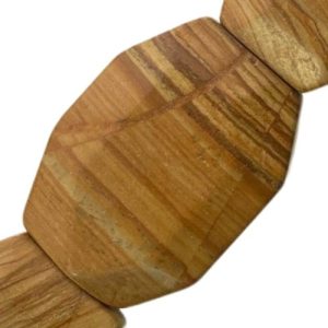 Jasper faceted bead 40x28mm - Qty: 10 pcs. - GE2017