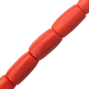 Dyed sea bamboo bead - Qty: 21 pcs - SH3075