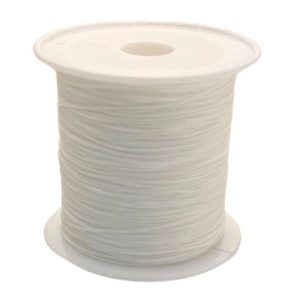 Round White nylon cord 0.6mm - Qty: 40m - ST0013