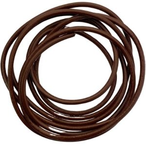 Natural cowhide leather cord 4mm - Qty: 2m - ST0019