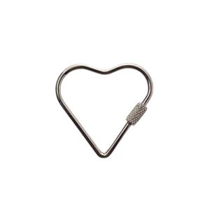 304 Stainless Steel heart clasp - Qty: 1 pc - FI9118