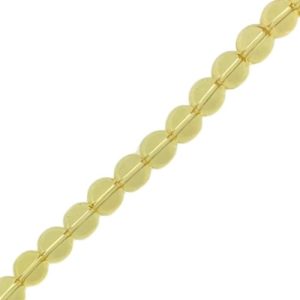 Glass circle bead 6mm - yellow - Qty: 66 pcs - GB0343