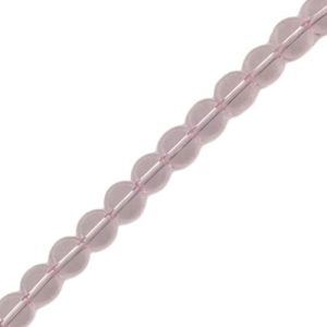 Glass circle bead 6mm - pink - Qty: 66 pcs - GB0351