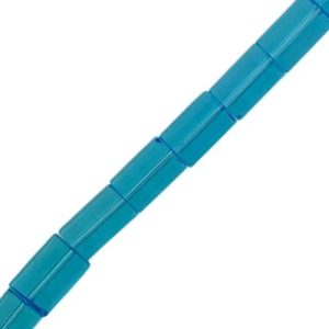 Rectangle glass bead - Blue - Qty: 30 pcs. - GB0514