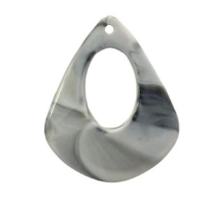 Resin imitation teardrop pendant - Qty: 2 pc - RE0081