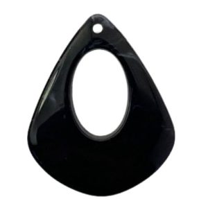 Resin imitation teardrop pendant - Qty: 2 pc - RE0083