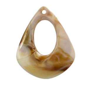 Resin imitation teardrop pendant - Qty: 2 pc - RE0085