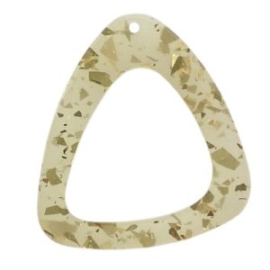 Resin imitation drop pendant - Qty: 2 pc - RE0086