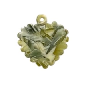 Resin imitation heart pendant - Qty: 2 pc - RE0089