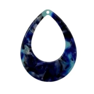 Resin imitation teardrop pendant - Qty: 2 pc - RE0090