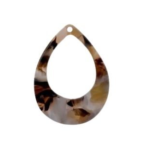 Resin imitation teardrop pendant - Qty: 2 pc - RE0091