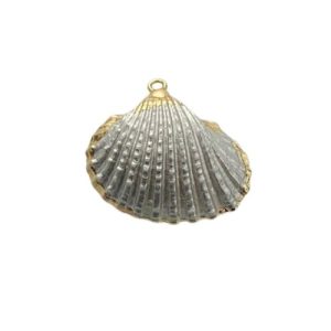 Shell pendant  - Green and Gold - Qty: 1 pce - SH0809