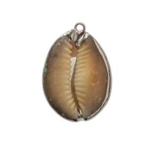 Shell pendant  - Natural and Silver - Qty: 1 pce - SH0813