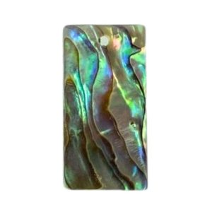 Rectangle flat paua shell pendant - SH0828