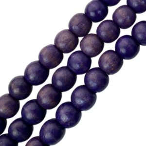 Wooden ball bead 16mm - Blue - Qty: 30pcs - WB9309