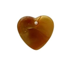 Resin imitation heart pendant - Qty: 4 pc - RE0093