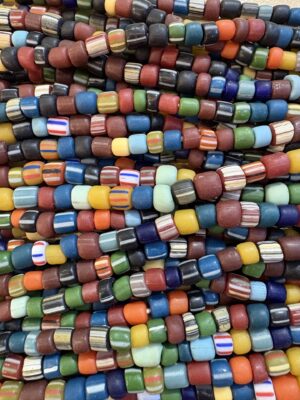 Glass rondelle bead - Tribal - Qty: 116 pcs - GB9169