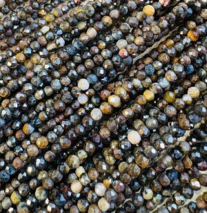 Tiger's eye 2mm faceted ball bead - Qty: 209 pcs - GE2020