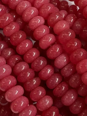 Natural white jade rondelle bead 6mm in dia and 4mm in thickness - GE2022