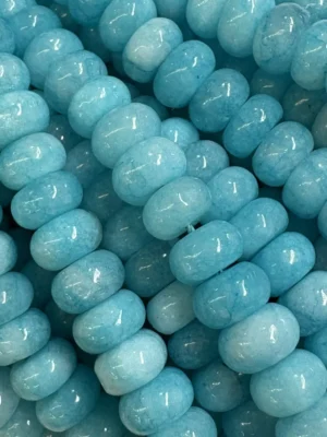 Natural white jade rondelle bead 8mm in dia and 5mm in thickness - GE2021