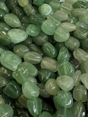 Green Adventurine pebble bead 14mm x 10mm - Qty: 40 pcs. - GE2026